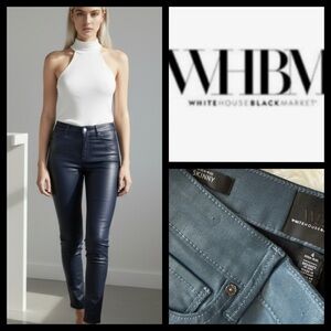 NWOT Coated Faux Leather High Rise Skinny Jeans